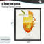 Cadre flottant Summer Cocktail Orange Fruit, design par Lorenzo Collective-815228139-815228143