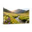 «Landscape & Nature Mountain Stream Flower Field Sunset Landscape», reproduction sur toile-1427418149