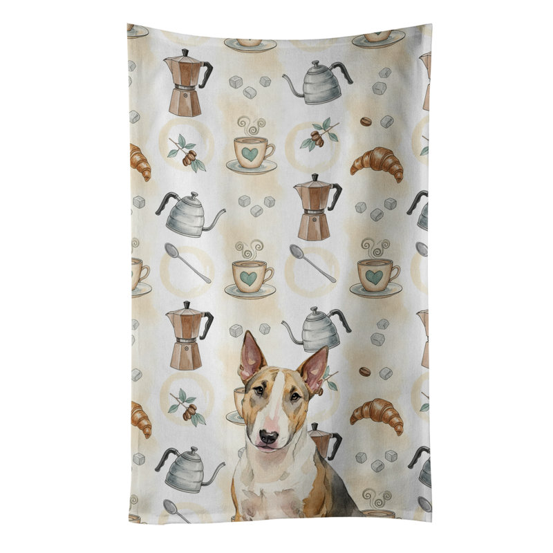 Serviette de cuisine miniature tricolore Bull Terrier, Bull terrier tricolore miniature
