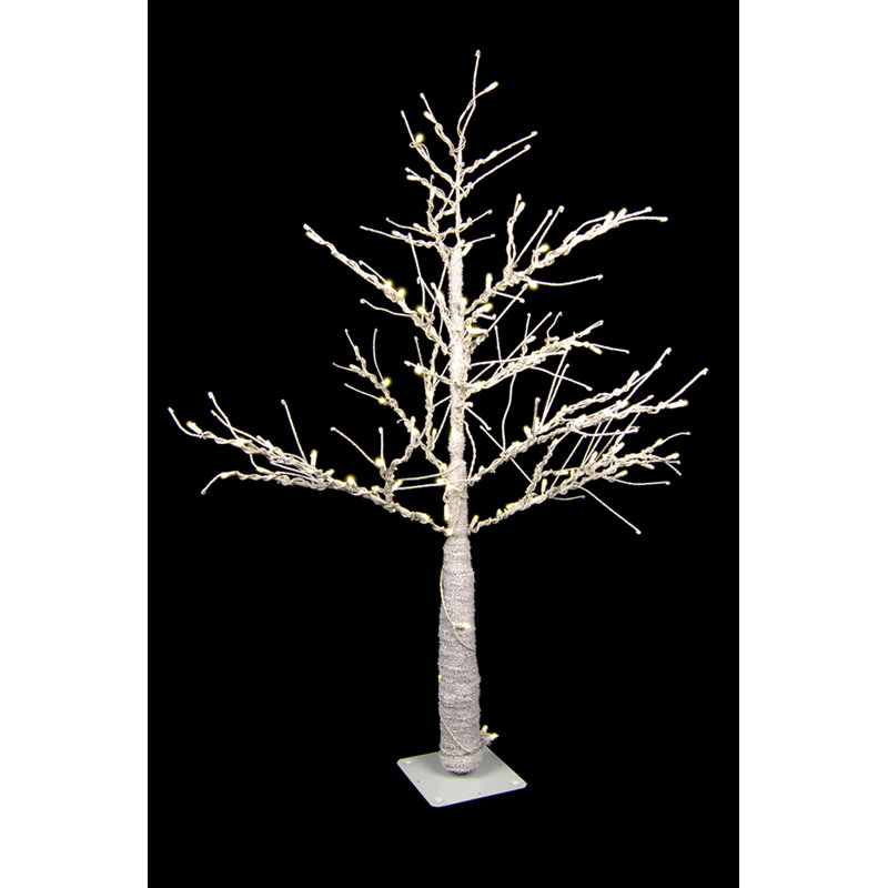 Arbre blanc éclairé, Blanc chaud, Blanc