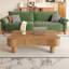 Table basse à plateau relevable naturel antique de 42 po pour le salon, peu encombrante et facile à assembler