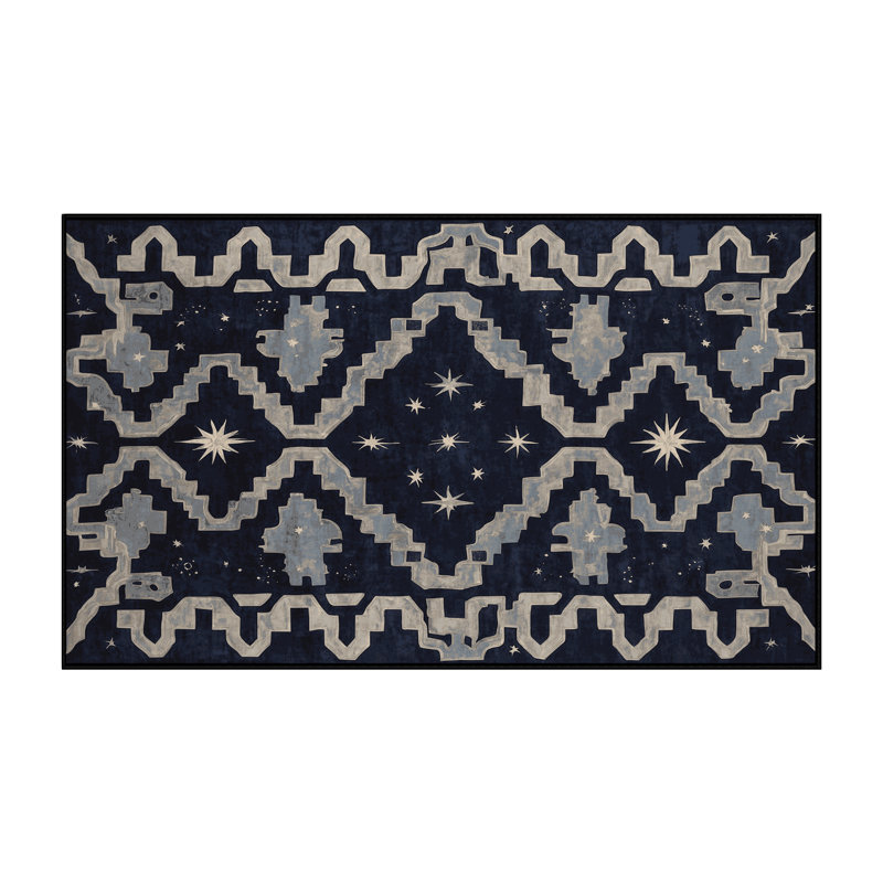 Machine Washable Gray Area Rug, Rectangle 5' x 8'