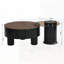 Ensemble de tables basses rondes gigognes avec rangement, design moderne pour le salon, peu encombrant et multifonctionnel-19640674