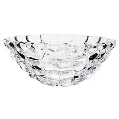 Bol décoratif framboise en cristal transparent