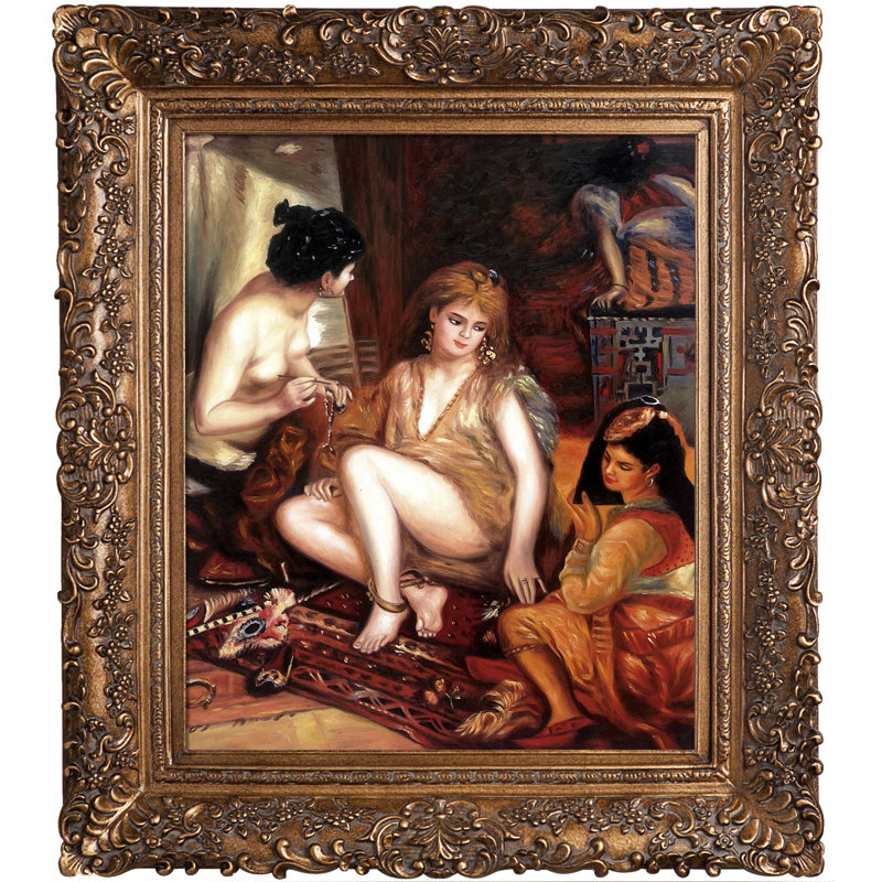 « the harem, parisian féminine colle as algerians » par pierre-auguste renoir-impression sur toile tendue, Bourgeon