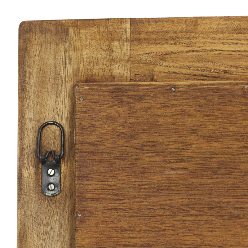 Ducote Solid Wood Rectangle Wall Mirror