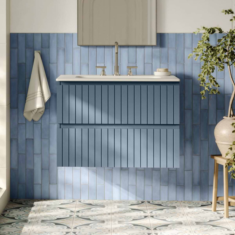 Prima Single Vanity, Denim Blue, 30"