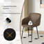 Modern Faux Leather Upholstered Dining Chairs with Metal Legs-127767208-126647423