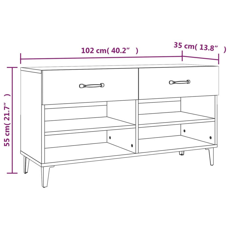 8 Pair Shoe Storage, Grey