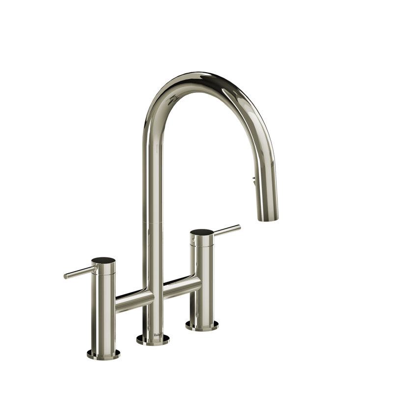 Azure™ Pull Down Bridge Faucet, Polished Nickel