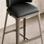 Chaise d'appoint noire et brune à dossier solide (ensemble de 6)-98180304-98180319
