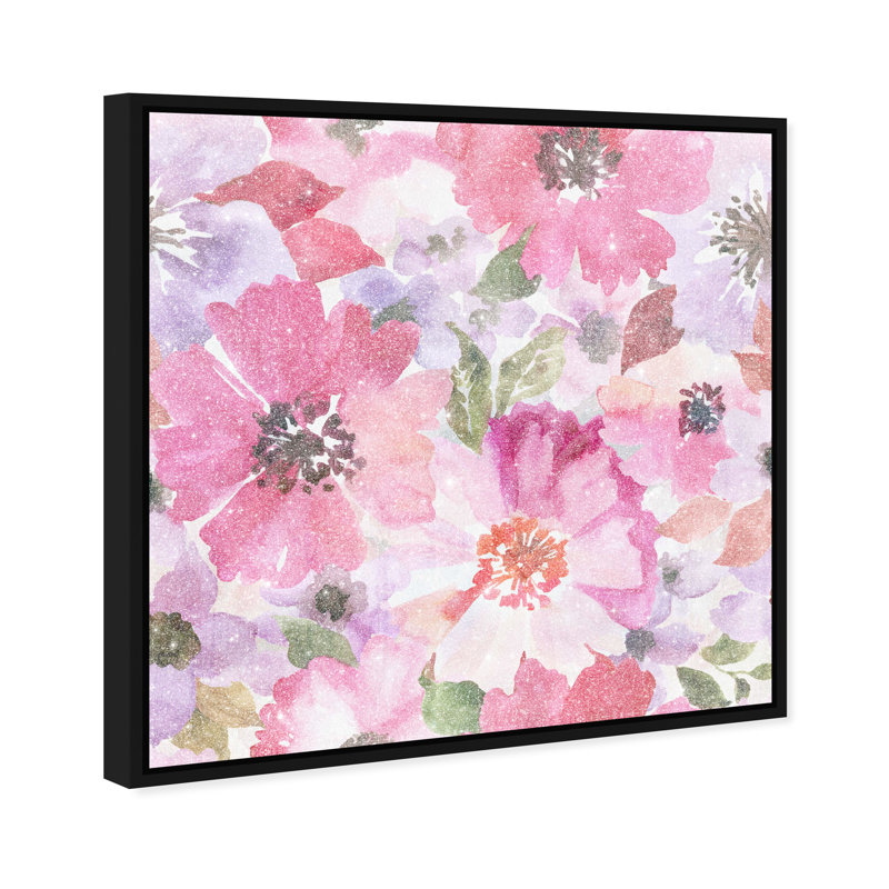 Morning Blossoms Canvas Floral & Botanical Print by Oliver Gal, 13"H x 13"W, Black Frame