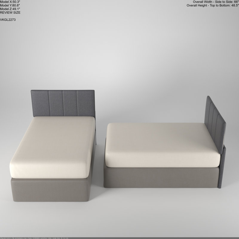 Windrim Upholstered Panel Headboard, Twin