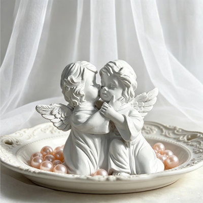 Resin Figurines Cherub Statues Praying Hugging For Home DecorMemorial Gifts