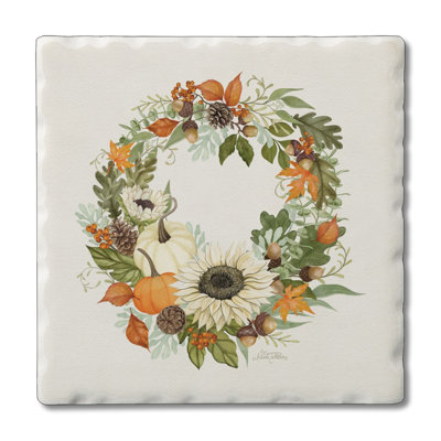 Sous-verre simple à carreaux Farmhouse Wreath Créez votre propre ensemble