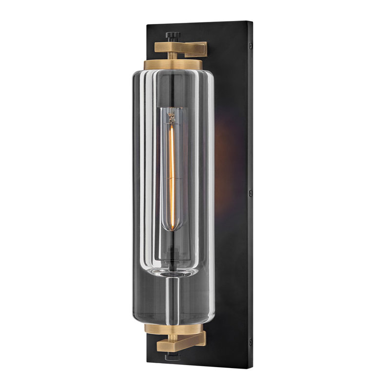 Hinkley Lourde Outdoor Wall Mount Lantern, Black