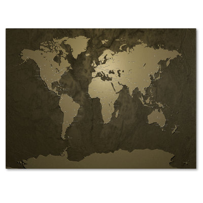 « world map » par michael tompsett, impression sur toile tendue encadrée