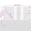 Chain Link Fence Set Of 2 Galvanised Steel Durable-743090065