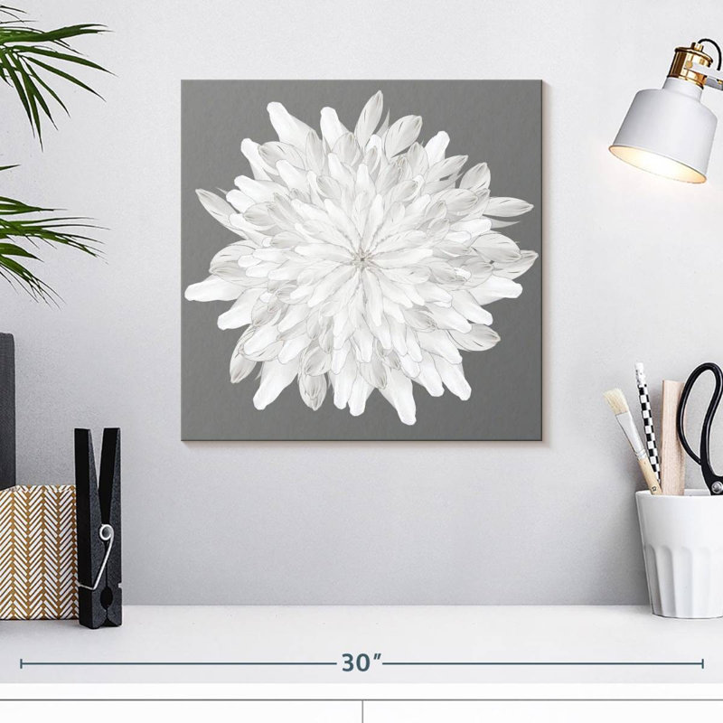 Plume blanche Kerner Florette, H 16 po x l 16 po