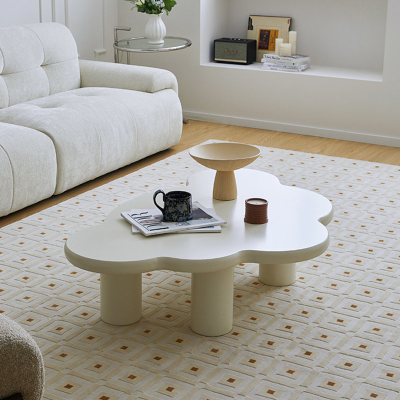 Light sumptuous cream cloud tea table