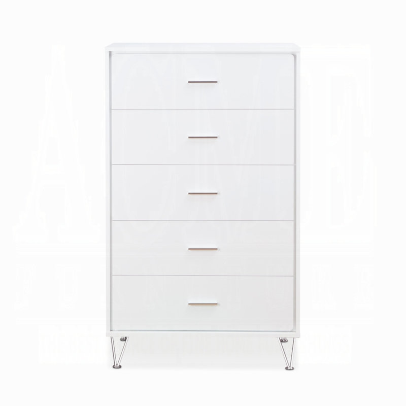 Commode 5 tiroirs avec poignées simples