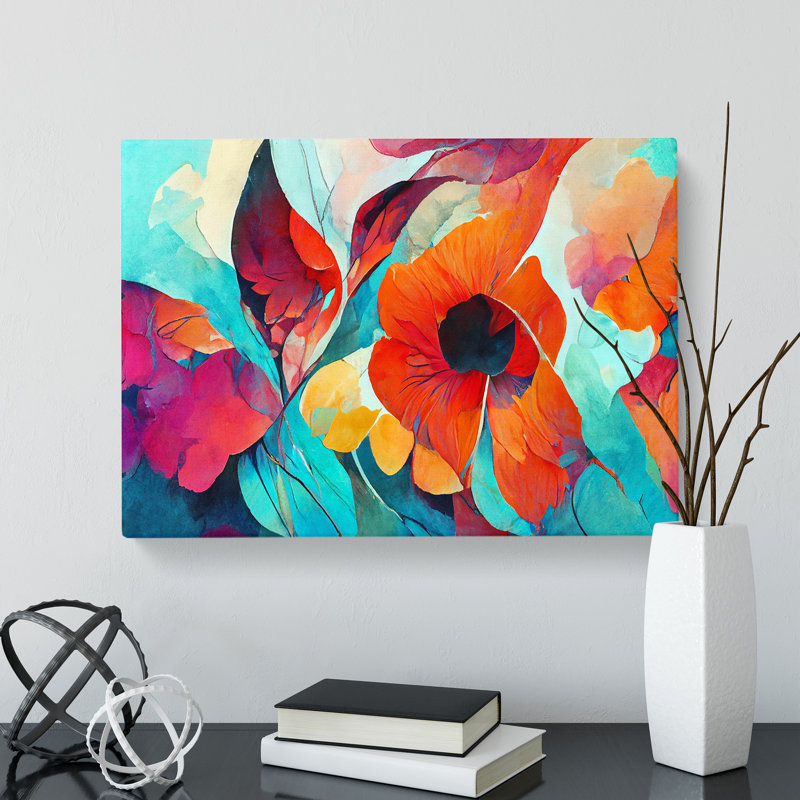 Floral Abstract Vol.6 - Wrapped Canvas, 35cm H x 50cm W x 3cm D