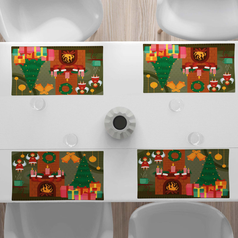 Polyester Abstract Rectangle Placemat