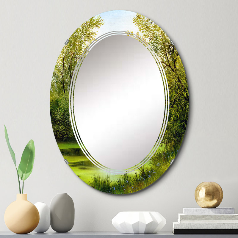 Miroir de salle de bain ovale mural, 30 po x 20 po