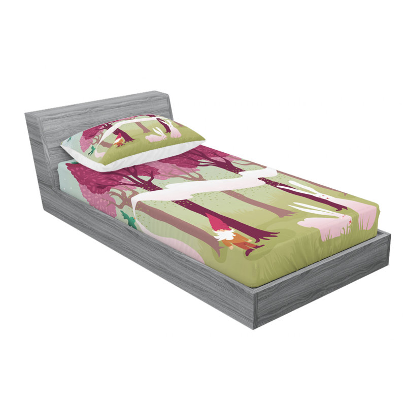 Gnome Microfiber Sheet Set, Twin XL Sheet Set with Fitted Sheet