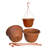 12 Inch Plastic Terracotta Colored Hanging Basket (3 Pack)