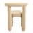 Modern Sherpa Dining Chairs With Curved Back, Armless Accent Side Chair For Dining Room/Living Room-206095884
