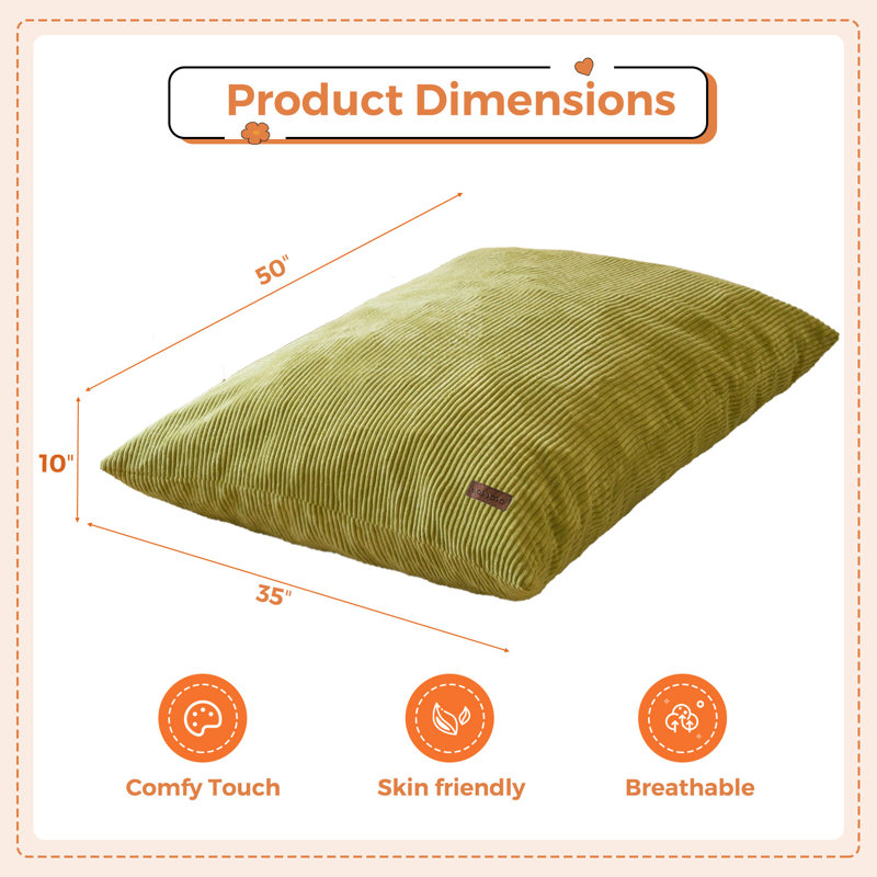 Fauteuil à billes 3 en 1 pour enfants, Green Corduroy