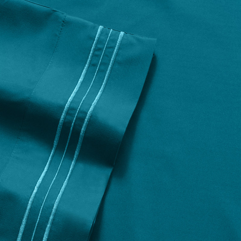 Ensemble de draps en microfibre extra douce 18-24 po, Grand, Bleu sarcelle