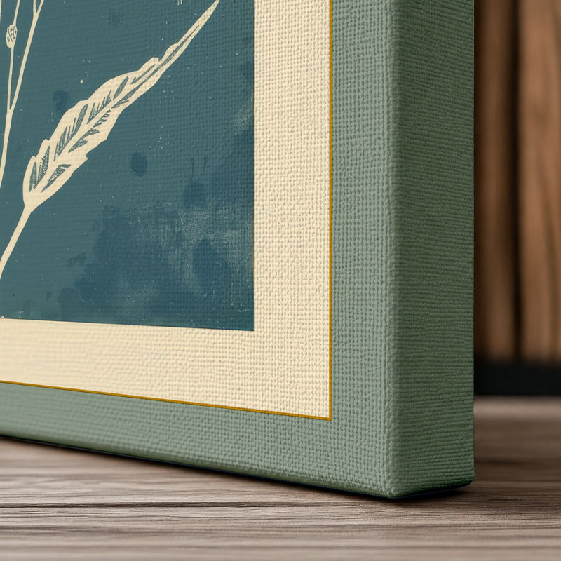 Delicate Blooms Botanical - Wrapped Canvas, 18x12 - 45.7 x 30.5 cm, Sage Border