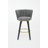 Counter Height Bar Stools Set of 2, 360° Swivel Upholstered with Backs, Metal Legs, 26\-1864660464