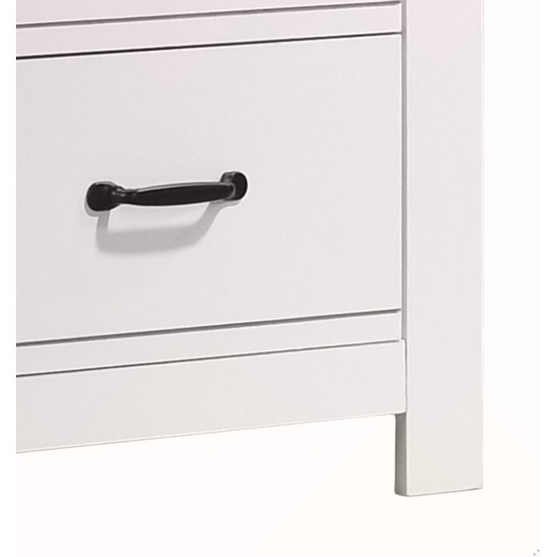 21.5"W White 2-Drawer Nightstand Bedside Table