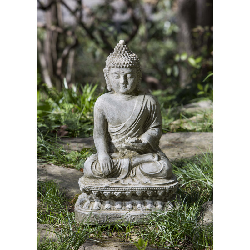 Statue de Bouddha assis assis, Travertin