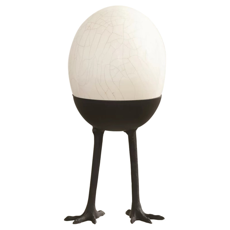 Ostrich Egg on Legs, Black/White