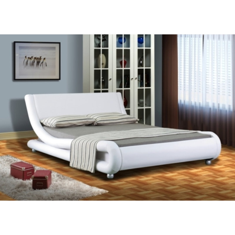 Ezra Upholstered Bed, Kingsize (5'), White