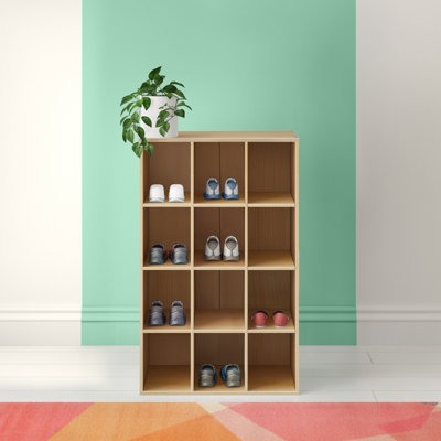 12 Pair Stackable Shoe Storage Cabinet