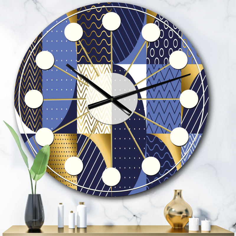 Horloge murale rétro Mid-Century, Surdimensionné