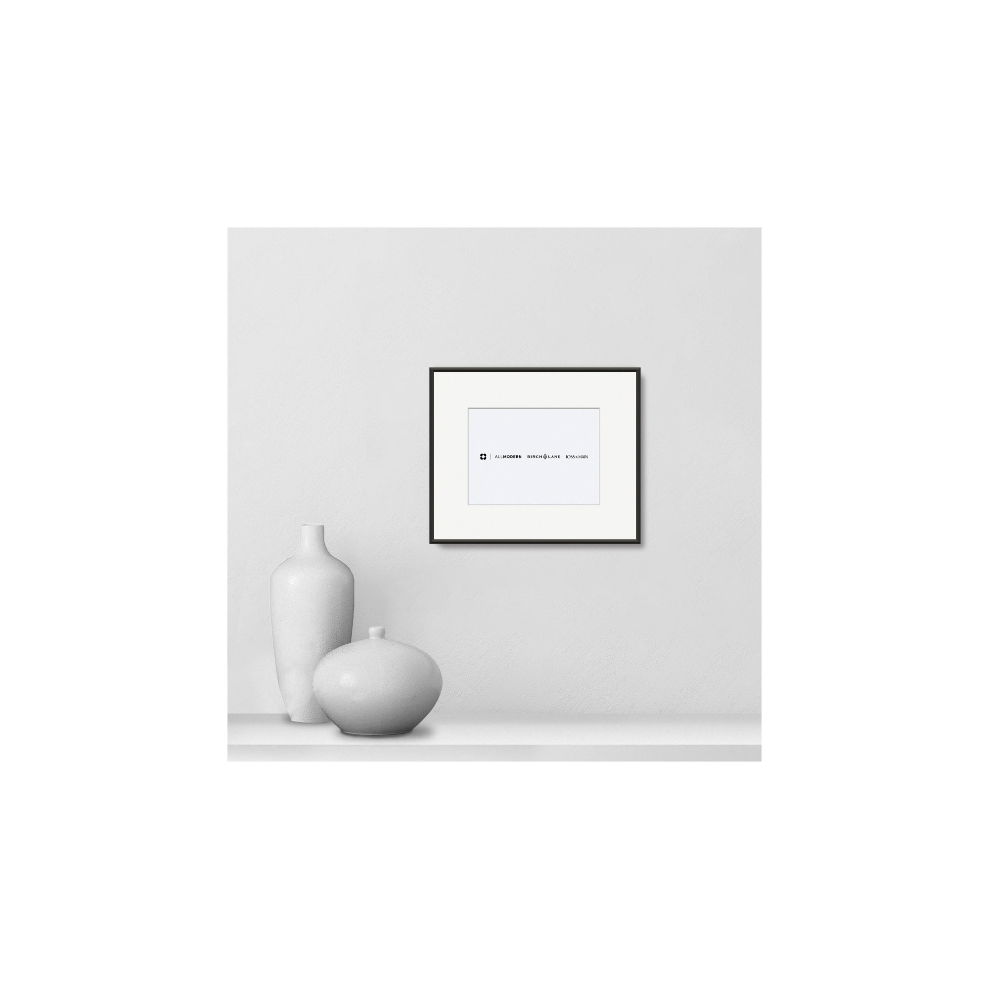 Feronia Metal Picture Frame with Mat, Black, 7" x 5"