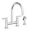 East Linear Kitchen Bridge Faucet with Side Spray-2022674639-2135088579