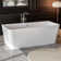 67" X 31" Back To Wall Rectangular Alcove Soaking Acrylic Bathtub In White, With Polished Chrome Overflow