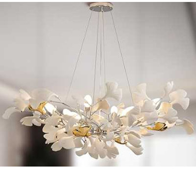 Ginkgo Leaves Round Branch Chandelier