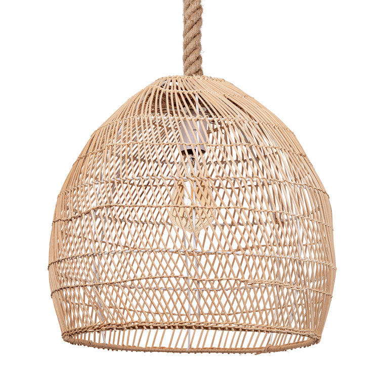Disalvo 1 - Light Single Geometric Pendant with Rope Accents