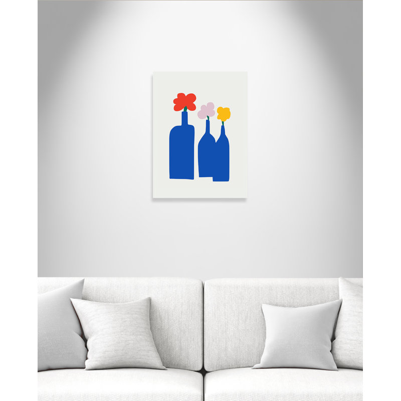 «Bold Blooms Trio Print» par Dean, No Frame, L 18 po x H 24 po, Toile tendue