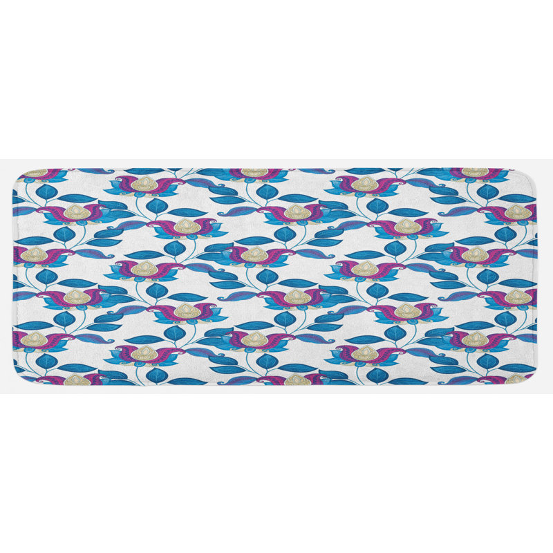 Eclectic Floral Polyester Kitchen Mat