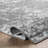 Deedra Modern Abstract Power Loom Performance Gray/White Rug-1625026965