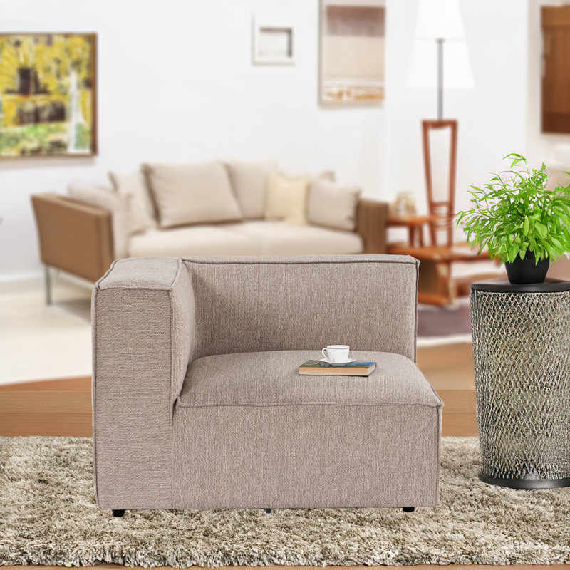 Najahwan Linen 37.8'' Reception Loveseat